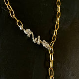 Dragon Calligraphy Coil Y Necklace