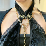 Dragon Calligraphy Coil Y Necklace