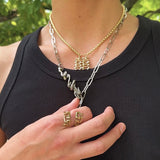 Dragon Calligraphy Coil Y Necklace