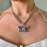 Horse Brushstroke Necklace