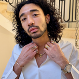 Etienne Double Hoop Huggies