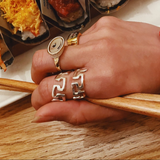 Decorative Edge Spiral Ring