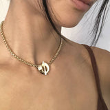 Sculpted Toggle Collar Necklace